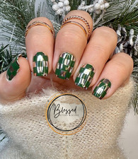 Red Aspen Press On Nails-Better Check the Naughty List, Livvy  Short &bull; Coffin &bull;