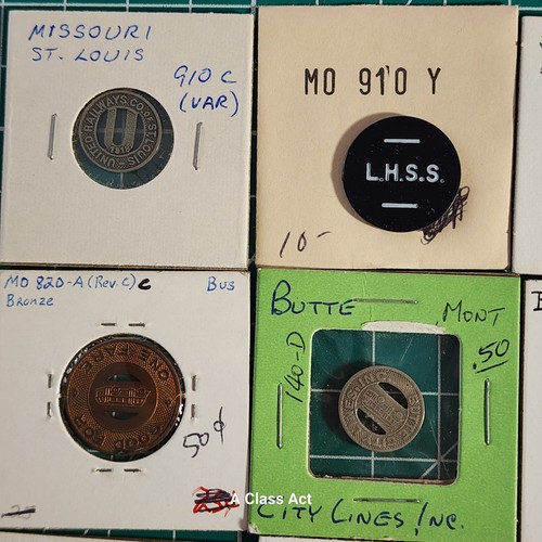 20, Different Vintage Mixed Transit Token Lot. See Photos. Our B2036 - Picture 2 of 13