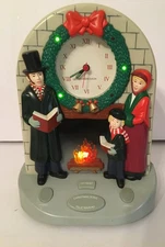Vintage Soundesign Charles Dickens Caroler Light Up Musical Clock