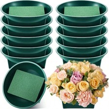 48 Pack 6.3" Floral Foam Bowls Kit Flower Arrangement For Wedding Party Table