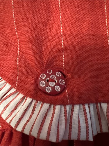Kokori “Sydney” Red Striped Linen Dress Side Cutout Girls Size 14 Yr NWT Flaw - Picture 8 of 8
