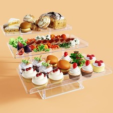 3 Pack Dessert Table Display Set Acrylic Cupcake Buffet Dessert Risers Stands