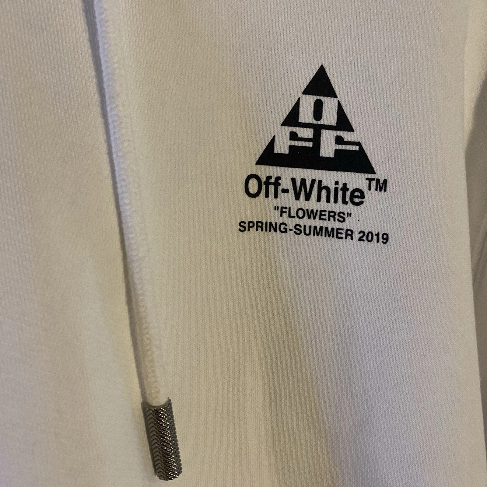 Felpa con cappuccio Off White "Fiori" Primavera Estate 2019 Fiori e Frecce Taglia XS
