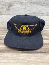 Vintage Aerosmith Nine Lives Concert Hat Cap Black Snapback 9 Lives World Tour