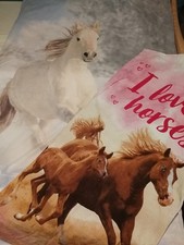 Sehr schönes Pferdemotiv: Bettwäsche / Bettdecke + Badetuch 70x140 Pferd