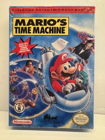 Mario's Time Machine NES Complete In Box 100 % CIB! L@@K!