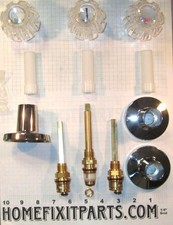 Ceramic Disc Upgrade Chrome with Clear Handles Sterling and Trim Kit 3 Handle