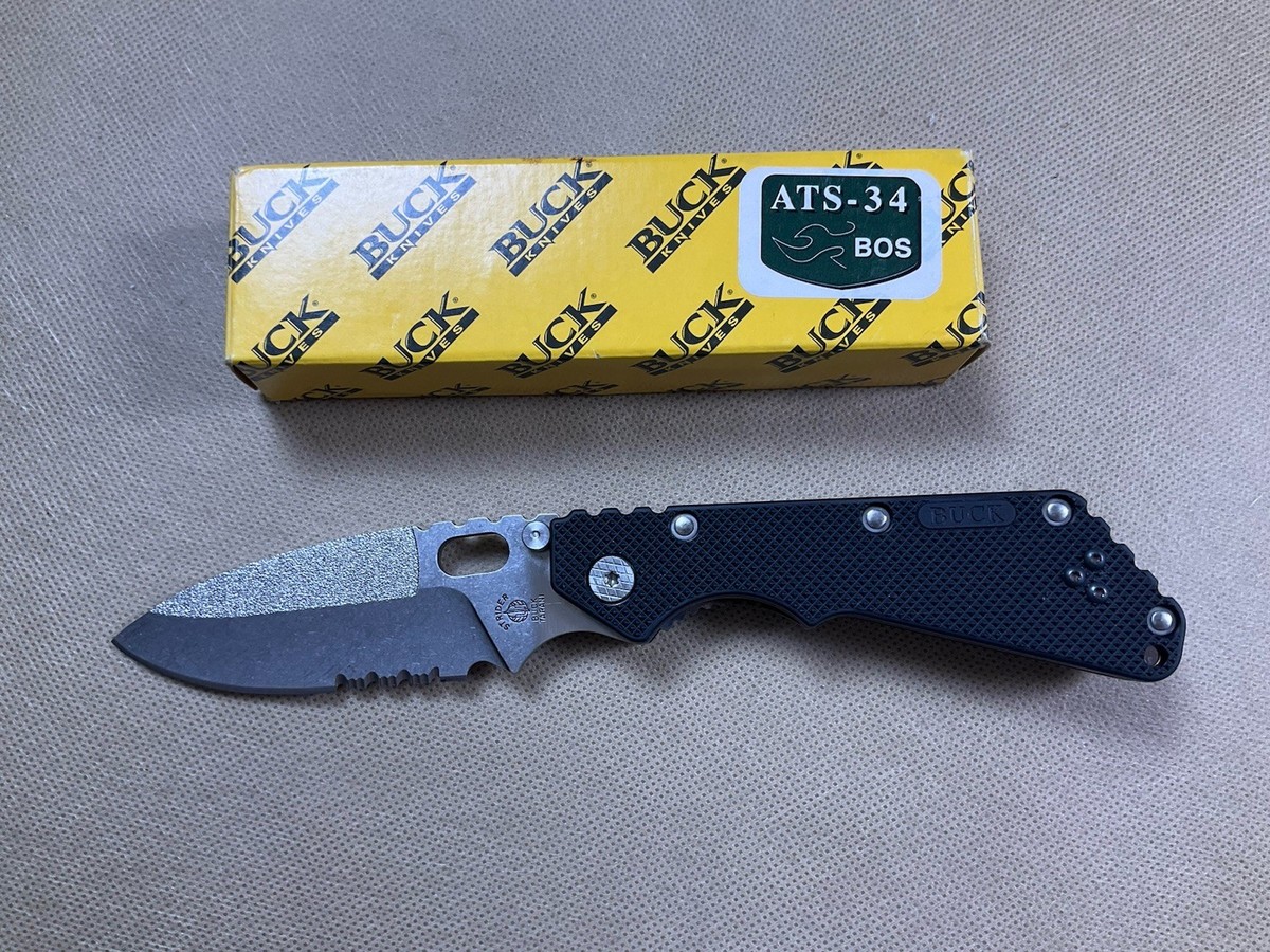 Buck Strider Tarani B882-BKX-0 ATS-34 Knife Made in the USA | eBay