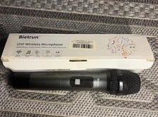 Bietrun Wireless UHF Microphone, Handheld Cordless Dynamic Mic System