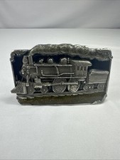 Vintage Train Engine Railroad Belt Buckle Locomotive Western Style