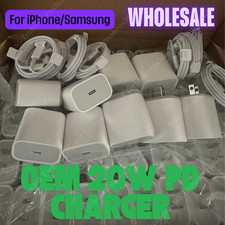 Upgrade 20W Fast Charger Block Type C Cable Lot For iPhone 17 16 15 14 13 12 11