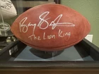Barry Sanders Autographed and Inscribed NFL Football. COA from Fanatics Included