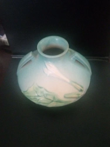 Roseville Rozane Art Pottery Vase 1900s Standard Glaze, Tri-Handle