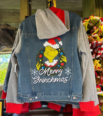 Universal Merry Grinchmas Grinch Denim Jean Jacket 2XL Christmas 2025 IN HAND