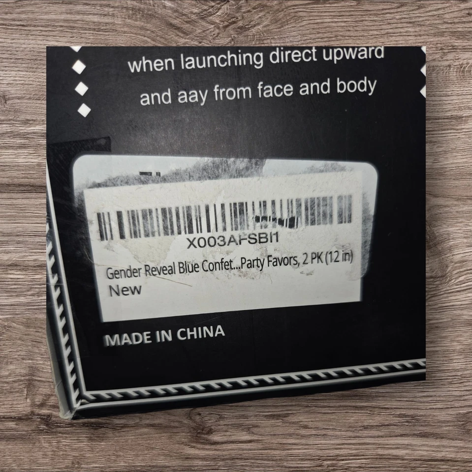 Gender Reveal Confetti 大炮可生物降解蓝色五彩纸屑波普尔 - A0036 — 第 2/2 张图片