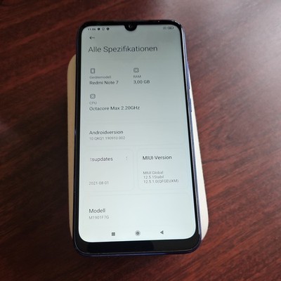 Xiaomi Redmi Note 7 - 32GB - Blau (Dual SIM) Android System