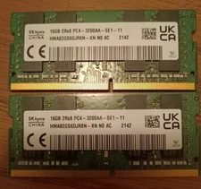 Kit of 2 16GB 32GB (2X 16GB) SK Hynix DDR4 PC4-3200AA Laptop SODIMM RAM