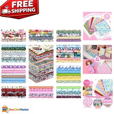 Elegant Style 10x10 Cotton Fabric Squares - 70 Pcs for Creative Patchwork Crafts