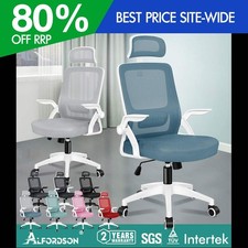 ALFORDSON Sedia da Ufficio in Rete Sedile per Computer Lavoro Esecutivo Gaming