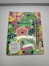 Daily Planner Set Kit Floral Desin with Highlighters and Stickers New and Sealed