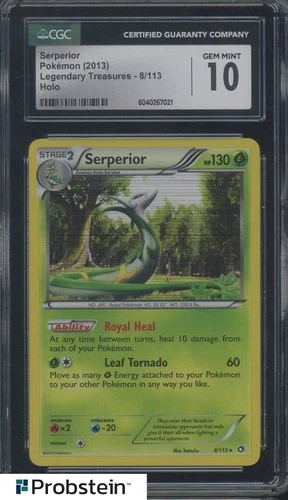 2013 Pokemon Legendary Treasures #8/113 Serperior Holo CGC 10 GEM MINT