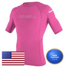 O'Neill Youth Basic Skins Short Sleeve Rashguard, UPF 50 Sun And Rash