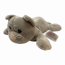 Melissa  Doug Gray Plush Cat Stuffed Animal Toy - Soft  Cuddly 6  