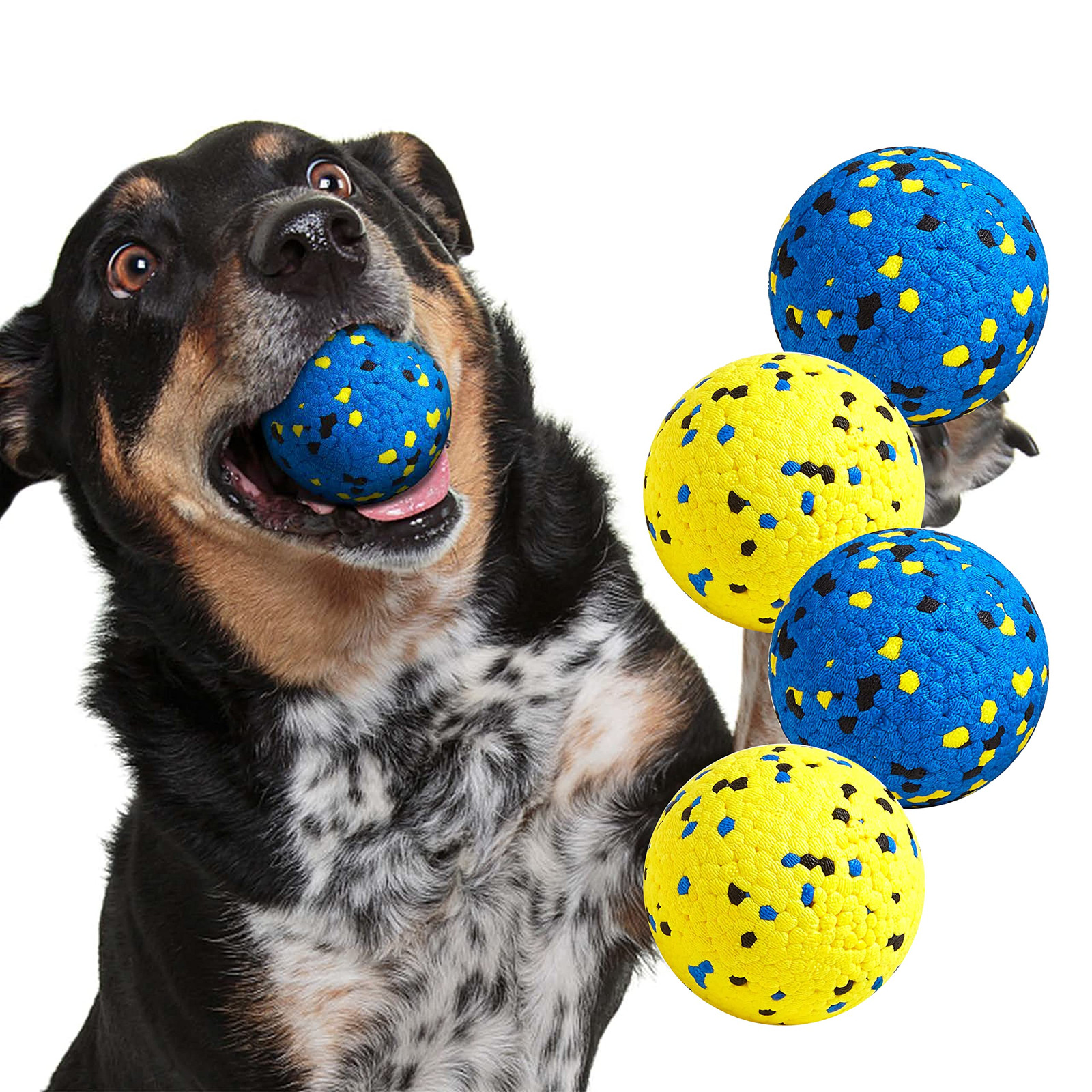 Dog Balls Tennis Ball Toys Dog Toys for Aggressive Chewers Durable Teething C...