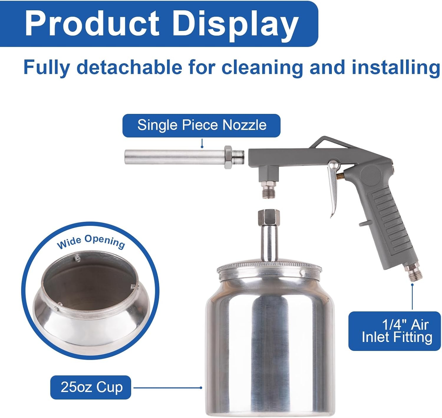 Feikenee Undercoating Spray Gun – Air Paint Gun for Truck Bed & Rubber