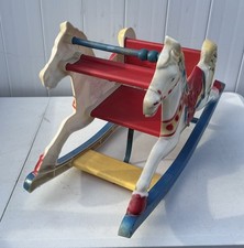 Vintage WONDER SHOO FLY Plastic ROCKING HORSE 1960s TOY