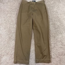Polo Ralph Lauren Philip Pants Mens 34x32 Khaki Straight Chino Cotton Casual