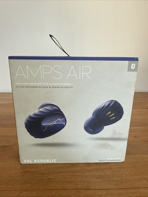 SOL REPUBLIC Amps Air 2.0 Waterproof Wireless Bluetooth Earbuds, Blue