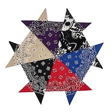 6 Pack 12 Pack Bandanas 2 Sides Printed 22inch Unisex Cowboy Assorted 4-6 Pack