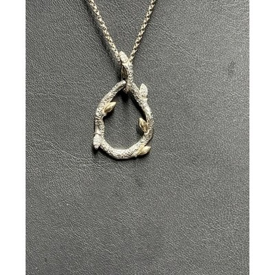 【SALE】STEPHEN DWECK シルバーペンダントヘッド STEPHEN DWECK 925 STERLING SILVER AND GOLD DIAMONDS VINE PENDANT