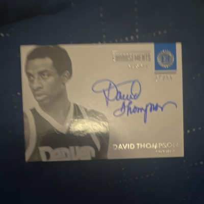 Panini Flawless Moments David Thompson Autograph Insert #EDM Denver Nuggets NBA