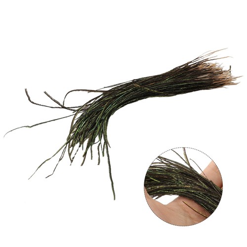 Material de alambre de pluma de pavo real herl 10-18 cm (aprox) 200 piezas/bolsa pluma de pavo real - Imagen 8 de 24