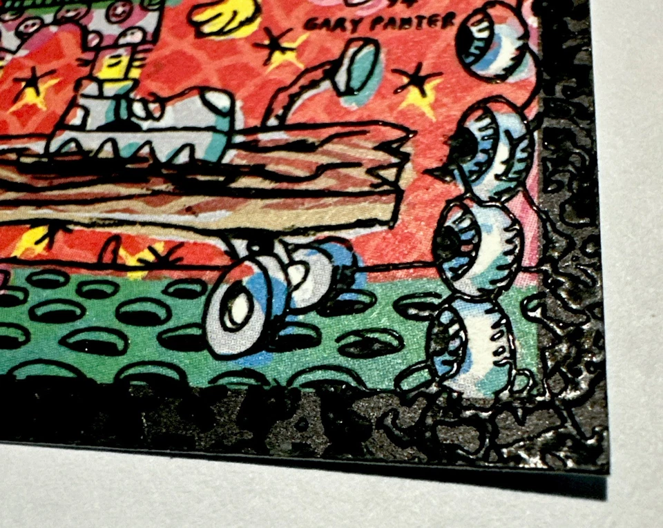 Tarjeta de arte artística rara 1994 Skybox Los Simpson serie 2 #A3 Gary Panter Foto 2 de 4