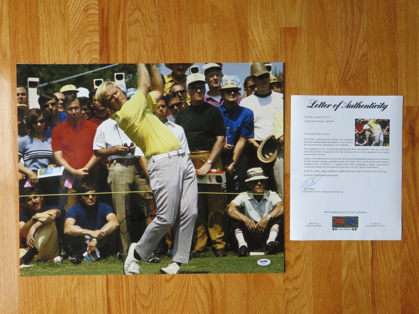 Jack Nicklaus Autographed Signed Hall of Fame Golfer 16x20 Photo at Championship PSA AF45159 