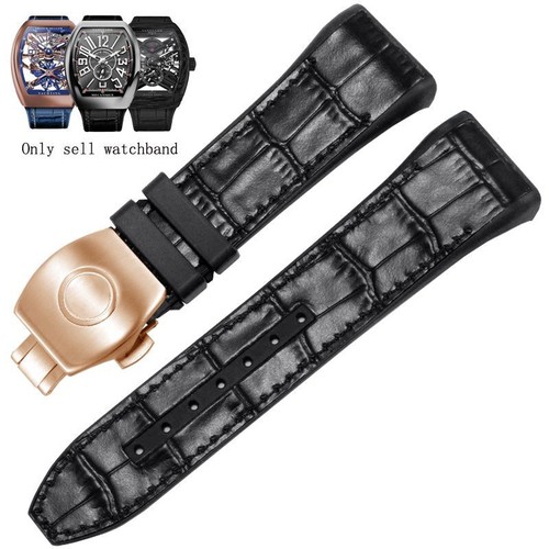 28mm Folding Buckle Watchband For Franck Muller V45 Series Watch Repair Strap - Picture 31 of 47
