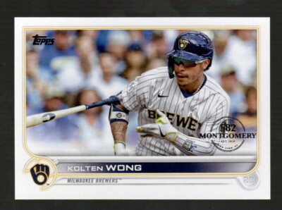 2022 Topps 582 Montgomery Club Stamp #449 Kolten Wong Milwaukee Brewers