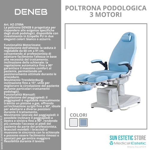 Deneb poltrona podologica professionale pedicure elettrica 3 motori pedicure - Foto 6 di 12