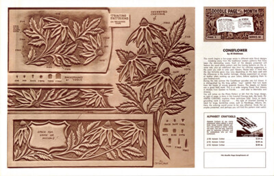 Leather Craft Doodle Pattern       CONEFLOWER