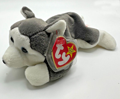 Ty Beanie Baby Nanook The Husky 1996 5th Gen Swing Tag 6th Tush Tag Stamp 456
