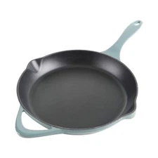 Cravings By Chrissy Teigen 11" Round Enameled Cast Iron Skillet in Ombre Green