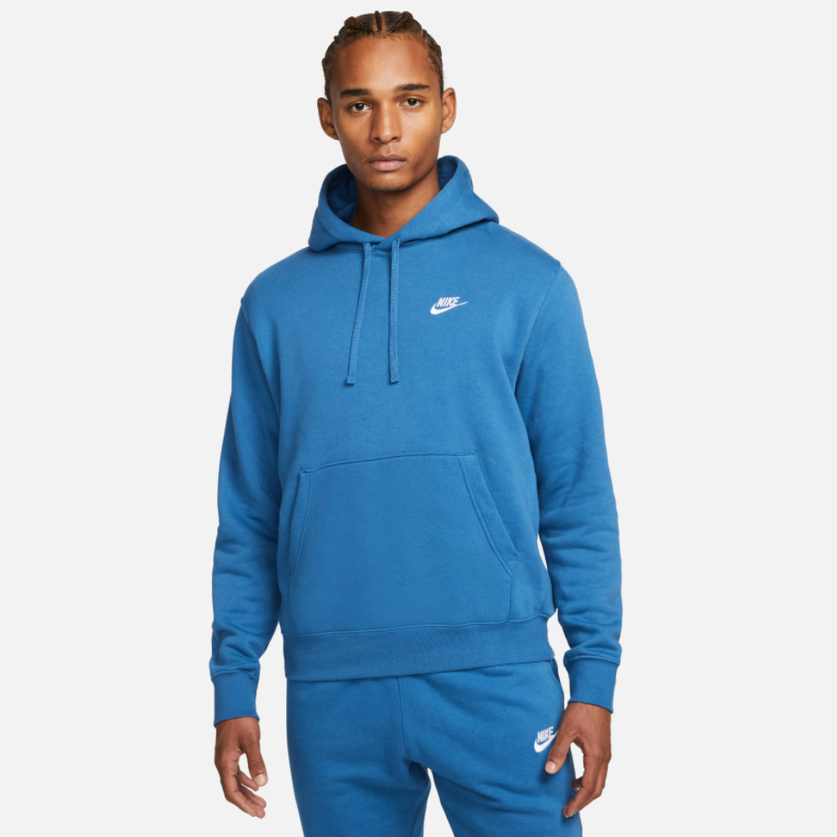 blue nike fleece sweatshirt