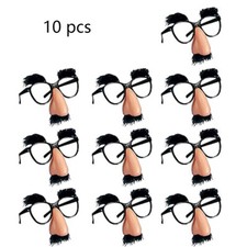10Pcs Disguise Glasses With Funny Nose for Halloween and Birthday Parties