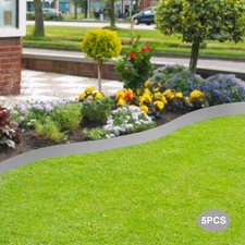 5PCS Metal Yard Barrier Garden Border Landscape Edging Steel Lawn Edging NEW