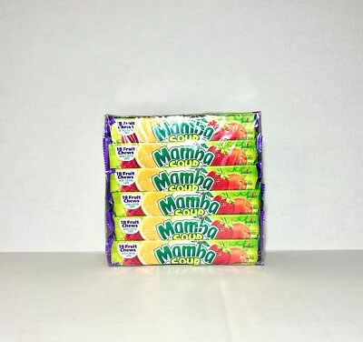 Mamba Sours Fruit Chew Candy Bulk Sour Candy *Pick Amount* 2.80 oz Per Bar