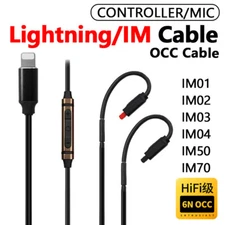 HiFi DAC Earphone Cable for Audio Technica ATH-IM50 IM70 IM03 IM04 Mic Control