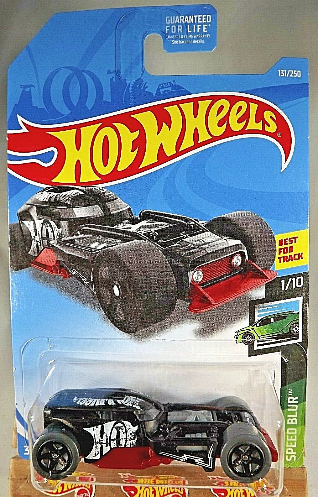 2019 Hot Wheels #131 Speed Blur 1/10 HW50 CONCEPT Black w/Gray Wheels Black 5 Sp